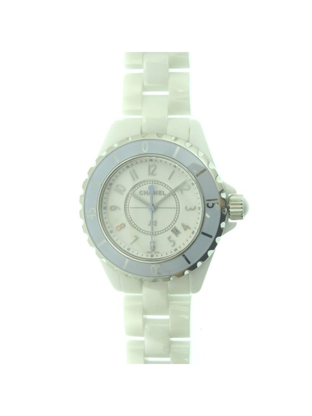 Chanel J12 Soft Blue Watch White Ceramic Boys